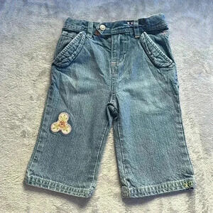 Genuine Kids - Capris length wide leg denim pants.  Size 24 months